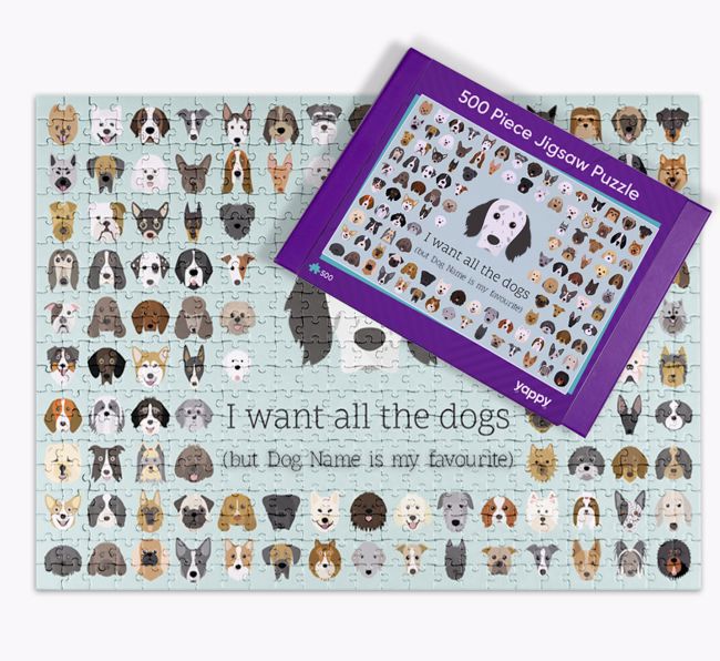 I Want All The Dogs: Personalised {breedFullName} Jigsaw